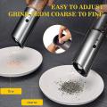 Usb Rechargeable Electric Pepper Grinder Stainless Steel Gravity Salt