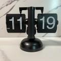 Flip Desk Clock - Home Office School Decoration, Black