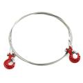 Rc Car Metal Tow Rope with Trailer Hook for Trx4 Axial Scx10 Silver