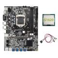 B75 Eth Mining Motherboard+g1620 Cpu+switch Cable with Light Lga1155