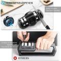 Knife Sharpener, Manual Kitchen Knife Sharpener with Suction Cup