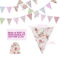 40ft Fabric Bunting, 42pcs Bunting Banner,for Garden Birthday Outdoor