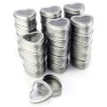 30pcs Heart Metal Tins,empty Silver Metal Tins with Clear Window
