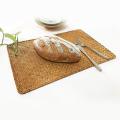Pack Of 4, Natural Seagrass Placemat Hand-woven Straw Tea Cup Mat