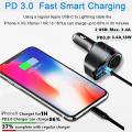 4 In 1 Usb C Car Charger,12v/24v 36w Type C Pd 3.0 Lighter Adapter
