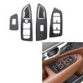 Car Carbon Fiber Window Switch Cover for Volvo S90 S90l 2017-2019 Lhd