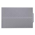 Silicone Dish Drying Mat Flume Folding Draining Mat,rectangle Gray