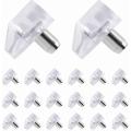 20pcs Support Pegs 5mm Plastic Cabinet Clips Holder, for Furniture