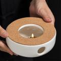 Mini Ceramic Teapot Holder Base Coffee Water Warmer Candle Holder Tea
