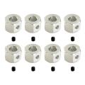 8pcs 5mm to 12mm Combiner Wheel Hub Hex Adapter for Wpl Rc Car,silver