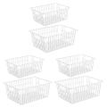 2 Pack Wire Storage Baskets, Farmhouse Metal Wire Basket (white)