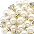 8 Pack Pearls Exquisite Alloy Napkin Ring for Party, Table Decoration