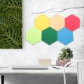 6 Pack Hexagon Felt Pin Board Colorful Foam Wall Decorative Tiles