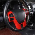 Car Steering Wheel Frame Decorator Cover Fit for Ford Ranger Everest