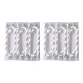 6pcs Christmas Tree Decoration Plastic Candy Cane Pendant, Silver