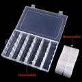 3pack Plastic Organizer Box 36 Grids Storage with Adjustable Dividers