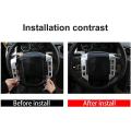 Car Steering Wheel Button Cover Trim Sticker for Land Rover (black)