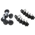 10 Pcs M8x30mmx32mm Male Thread Hex Shaped Head Clamping Screw Knob