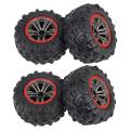 4pcs for 1/10 9125 Rc Trucks Car Tires Wheels 25-zj02 for Hosim High