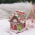 Christmas Resin House Hanging Pendant Xmas Tree Party Decoration A