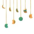 Moon Shining Phase Garland Decoration Chains Gold Wall Hanging C