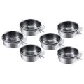 3-piece Bird Feeder Cup Stainless Steel Parrot Feeder Cup Food Bowl S