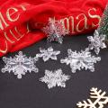 45 Pcs Clear Snowflakes/acrylic Snow Theme Pendant for Christmas Tree