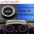 Rear Air Conditioning Vents 64color Led Turbine Ambient Light