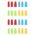 12 Pieces Glue Finger Caps Silicone Protectors In 3 Sizes(multicolor)
