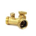 2 Way Garden Hose Splitter, Hose Connector, Heavy Duty Solid Brass