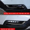 Car Front Bumper Lower Grille Trim Strips Fog Light Cover Trim