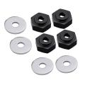 4 Pcs for Hsp 1:10 to 1:8 Tire 12mm to 17mm Hex Conversion Black