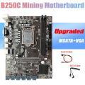 B250c Btc Mining Motherboard+sata Cable+switch Cable for Eth Miner
