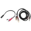 1m 3.5mm Aux Analog Stereo Audio Y Adapter Cable Cord Tr