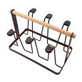 Vintage Wrought Iron Cup Holder Drainer Storage Organizer Stand B