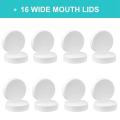16 Pack Regular Mouth Mason Jar Lids,plastic Storage Caps for Canning
