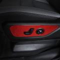Seat Adjustment Panel for Dodge Ram 1500 2018-2022, Red Carbon Fiber