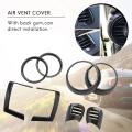 8pcs Dash Air Vent Cover for Bmw Mini Cooper Carbon Fiber Stickers