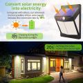 Solar Security Lights Outdoor, 140 Led Solar Sensor Lights 4 Pack