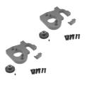 2x Rc Car Motor Mount Holder with Motor Gear for Wltoys,titanium