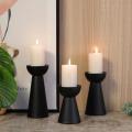 Black Candle Holders Set Of 3 Candle Holders for Pillar Candles
