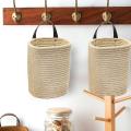 Jute Rope Woven Storage Bins Hanging Wall Basket