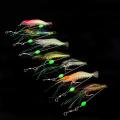 7pcs/lot Luminous Shrimp Soft Lure Artificial Fishing Bait with Hooks