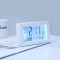 Lcd Digital Alarm Clock with Thermometer for Kids Bedroom Black