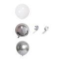 White Silver Metallic Balloon for Wedding Baby Shower Party Decor