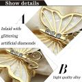 Butterfly Napkin Rings Set Of 4 for Family Gathering, Dinner(golden)