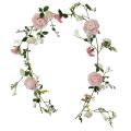 Artificial Rattan Flowers Fake Rose Ivy Hanging Vine Garland for Home