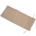 10pcs Jute Wine Bags, 14 X 6 1/4 Inches Gift Bags with Drawstring