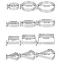 12pcs Stainless Steel Perforated Tart Rings, Porous Cake Mousse Molds