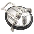Stainless Steel Carbonation Keg Lid with 0.5 Stone and Beer Line